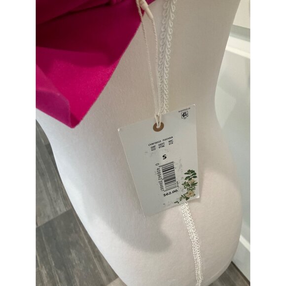 Chelsea & Violet Fuchsia Pink Padded Ruffle Bikini Top NEW size SMALL - Picture 4 of 6